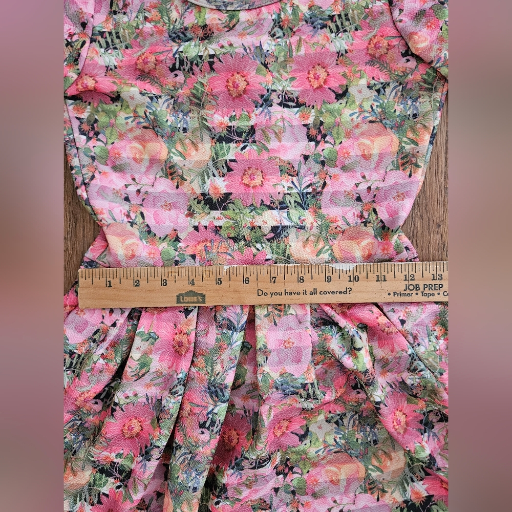 Pink Floral Midi Dress - Picture 9 of 13
